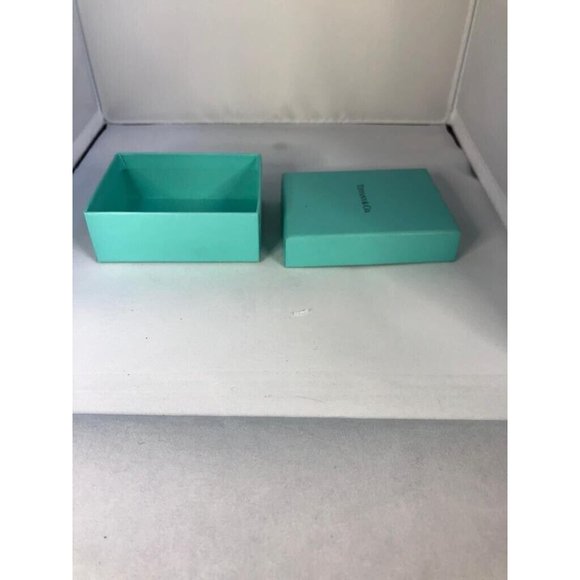 Tiffany & Co Jewelry Empty Gift Box Storage Blue Small  3.7" x 3" x 1.3" - Picture 6 of 9